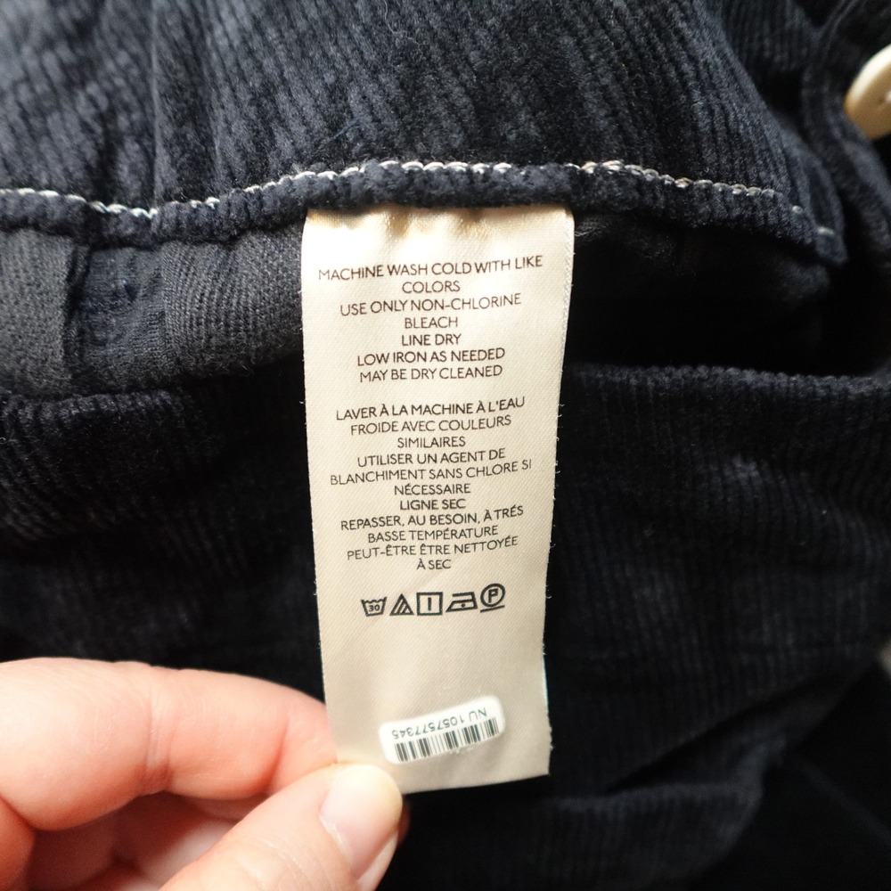 Anthropologie Maeve Pants Womens 27 Colette Corduroy Cropped Wide Leg Black - Picture 10 of 13